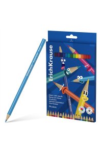 КАРАНДАШИ 18ЦВ ERICHKRAUSE ТРЕХГРАНН (ПЛАСТИК) COLOR FRIENDS 61805