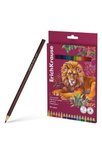 КАРАНДАШИ 18ЦВ ERICHKRAUSE ТРЕХГРАНН SAFARI 61815