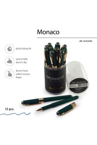 РУЧКА ШАР СИН MONACO 0,5 ЗЕЛЕНЫЙ КОРПУС *BV*АЛЬТ АРТ. 20-0125/03 (0338) (6053)