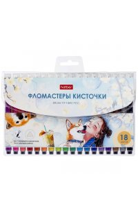 ФЛОМАСТЕРЫ 18 ЦВ ХАТБЕР КИСТЕВИДН S-BRUSH BUBBLE-TEA /ЕВРОПОДВЕС/ FP_092286 (2539)