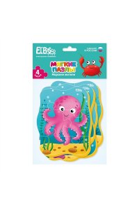 ПАЗЛЫ МЯГ 4 КАРТИНКИ 16 ЭЛ МОРСКИЕ ЖИТЕЛИ /ПАКЕТ/ ET02-024 (8056)