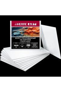 ХОЛСТ НА КАРТОНЕ 10*10СМ DEVENTE ARTISTIC STUDIO (100% ХЛОПОК 280ГР МЕЛКОЕ ЗЕРНО)8150425 (0195)