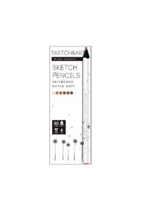 СКЕТЧ КАРАНДАШИ 6 ЦВ SKETCH&ART УТОЛЩЕНН ТЕРРАКОТА BRUNO VISCONTI 30-0118/06 (7538)