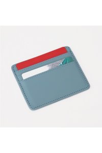 КАРТХОЛДЕР ИСК КОЖА ГОЛУБОЙ 4 ОТД, Д/КАРТСИМА-ЛЕНД АРТ.9101447 (4475)