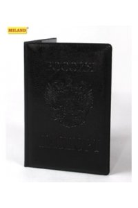 ОБЛОЖКА Д/ПАСПОРТА ЭКОКОЖА ЧЕРНАЯ 