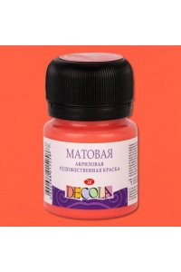 КРАСКА АКРИЛ 20МЛ ДЕКОЛА КОРАЛЛОВАЯ (МАТОВАЯ) 14326355 (5258)