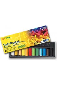 ПАСТЕЛЬ СУХАЯ 12ЦВ (МЯГКАЯ КВАДРАТНАЯ 1/2 ДЛИНЫ) MUNGYO В КАРТОННОЙ КОРОБКЕ МРS12 (6053)