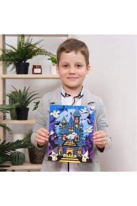 НАБОР Д/АППЛИКАЦИИ 3Д ДОМ С ПРИВИДЕНИЯМИ (6+) ДРОФА АРТ.4213