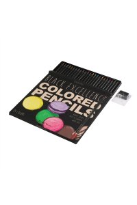 КАРАНДАШИ 24ЦВ BLACK EXCELLENCE (ПЛАСТИК/С ТОЧИЛКОЙ) BV В АСС 30-0126 (6116)