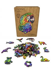 ПАЗЛЫ ФИГУРНЫЕ А4 ПОПУГАЙ /101 ДЕТ/ (ДЕРЕВО)Р-008 (2261)