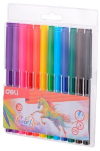 ФЛОМАСТЕРЫ 12 ЦВ DELI COLORUN (ЕВРОПОДВЕС) EC10003 (9532)