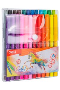 ФЛОМАСТЕРЫ 24 ЦВ DELI COLORUN (ЕВРОПОДВЕС) EC10023 (9556)