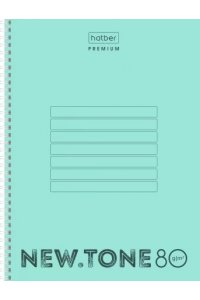 ТЕТР 80 КЛЕТ А4 ХАТБЕР СПИРАЛЬ ПЕРФОРАЦ NEWTONE PASTEL ПЛАСТ ОБЛ МЯТА 80Т4A1ГР_05039 (5597)