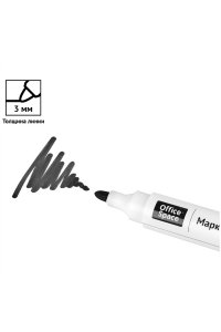 МАРКЕР Д/БЕЛОЙ ДОСКИ OFFICE SPACE ЧЕРН 3ММ WBM_85433 (7426)