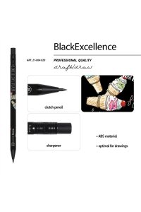 КАРАНДАШ АВТО 2ММ BLACK EXCELLENCE РОЖОК (С ТОЧИЛКОЙ) *BV*21-0041/20 (6351)