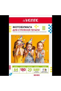 ФОТОБУМАГА А4 Д/СТР ПРИНТ DEVENTE 180Г/М2 (20Л) ГЛЯНЦ ОДНОСТОРОН 2042900 (8320)