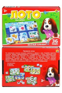 НАСТ ИГРА ЛОТО ПЛАСТИКОВОЕ ВЕСЁЛЫЙ АЛФАВИТ *РЫЖИЙ КОТ* АРТ. ИН-4261