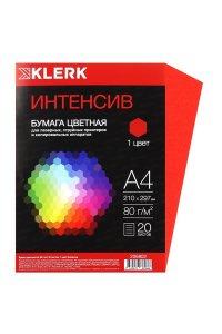 БУМАГА 20 ЦВ 20 Л ИНТЕНСИВ/КРАСНЫЙ KLERK 206802 (5886)