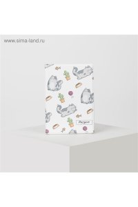 ОБЛОЖКА Д/ПАСПОРТА ПВХ КОТИКИ БЕЛЫЙ СИМА-ЛЕНД АРТ.5422805
