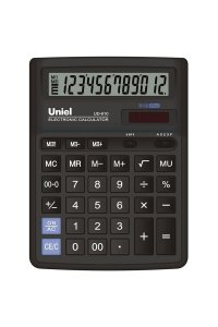КАЛЬКУЛЯТОР 12 РАЗР НАСТ UNIEL UD-610 193*143*39 ММ (6768)