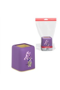 ПОДСТАВКА-СТАКАН ПЛАСТИК FORTE IRIS ФИОЛЕТ С ЖЕЛТ ВСТАВКОЙ EK 58023