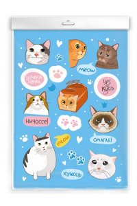 НАКЛЕЙКИ МЕМЫ КОТИКИ ФЕНИКС+ 70204