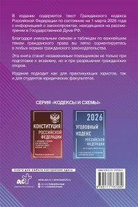 . Гражданский кодекс Российской Федерации на 1 марта 2026 года с таблицами и схемами + комментарии (1-ая, 2-ая, 3-я и 4-ая части)