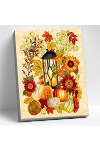 АЛМАЗНАЯ МОЗАИКА 40*50СМ С НАНЕСЕННОЙ РАМКОЙ ДАРЫ ОСЕНИ KM0993 (2324)