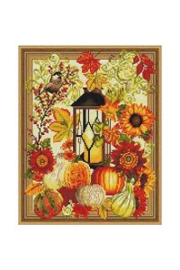 АЛМАЗНАЯ МОЗАИКА 40*50СМ С НАНЕСЕННОЙ РАМКОЙ ДАРЫ ОСЕНИ KM0993 (2324)