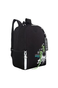 РЮКЗАК GRIZZLY RB-651-5/1 ЧЕРНЫЙ - САЛАТОВЫЙ (4391)