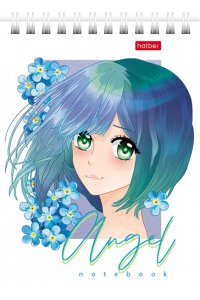 БЛОКНОТ 40Л А6 ХАТБЕР СПИРАЛЬ АНГЕЛЫ АНИМЕ В АСС 40Б6В1ГР (6466)
