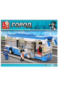 КОНСТРУКТОР SLUBAN АВТОБУС С ФИГУРКАМИ (235 ДЕТАЛЕЙ)235921 АРТ.M38-B0330